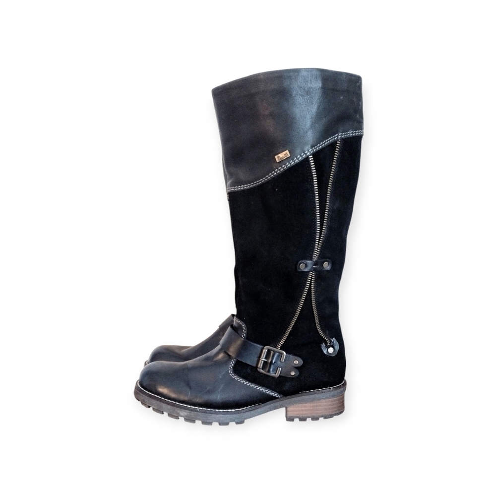 Rieker Women's Black Knee-High Boots Size 37